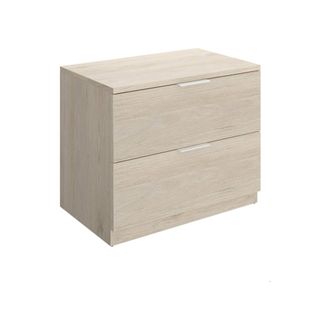Dmora Mesa De Noche Cervinara, C&oacute;moda Baja, Mesilla De Noche, Estante De La Cama, 50x34 H46 Cm, Roble - Dmora