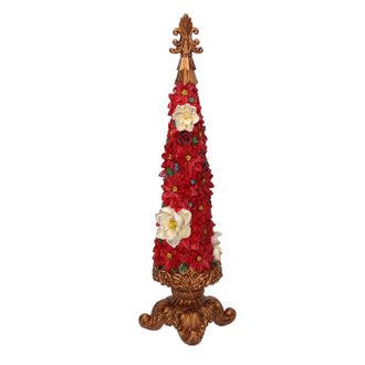 Vacchetti Vacchetti - Rbol De Resina Con Flores Rojas Cm13x13h47,5