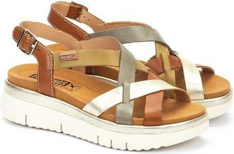 Pikolinos Leren sandalen met sleehak, PALMA