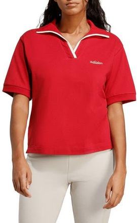 adidas Colorpop Polo in Active Maroon/Off White at Nordstrom Rack, Size Medium