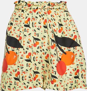 Sonia Rykiel Yellow Printed Crepe Shorts