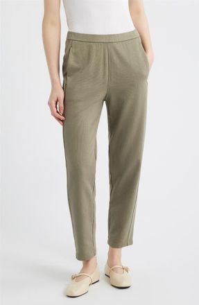 Eileen Fisher Slouch Organic Cotton Ankle Pants in Bay Leaf at Nordstrom, Size Xx-Small