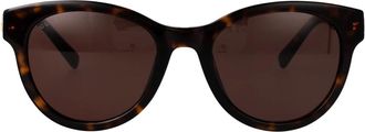 Gucci Sunglasses, female, Brown, Size: 54 MM Round Frame Sunglasses