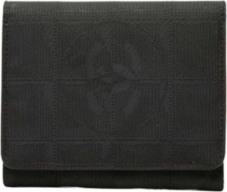 Chanel Pre-owned The New Travel Line Small Wallet - Dames - Vintage Accessoires - Zwart - ONE Size - Nylon - Vintage