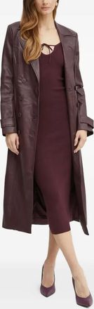 Bardot Abito midi a coste - Rosso