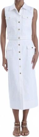 Karina Grimaldi Rylee Denim Skirt In White