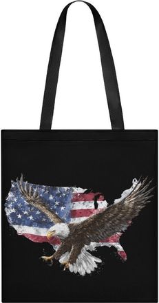 Generic USA Ea-gles Flag Tote Bag for Women Men Shoulder Bags Purses Pouch Handbags