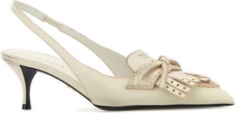 Prada D&eacute;collet&eacute; Slingback Heel - Beige
