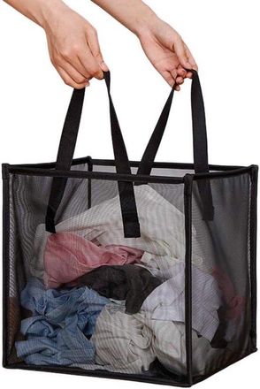OEM Cesta De Ropa, Cesta De Ropa De Malla, Cesta De Ropa Plegable Port&aacute;til, Cesta De Ropa Plegable, Cesta De Ropa Negra, Navidad (33x33x33cm)