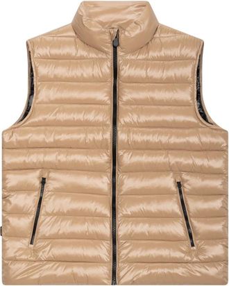 Save The Duck Waistcoats, male, Beige, M, Quilted Beige Waistcoat Aw25