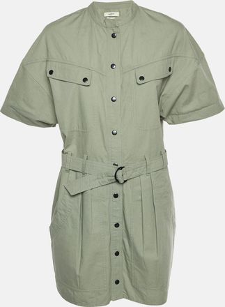 Isabel Marant Etoile Green Cotton Belted Zolina Dress