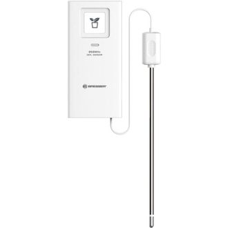 Bresser Termometro da pavimento e misuratore di umidit&agrave; come sensore aggiuntivo per alcune stazioni meteo per giardino, serra, interni ed esterni, bianco