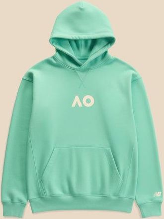 New Balance Hombre Australian Open Athletics French Terry Hoodie en Verde, Vell&oacute;n de algod&oacute;n, Talla XL