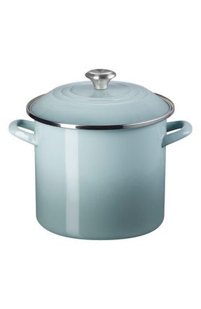 LE CREUSET 8-Quart Enameled Stainless Steel Stock Pot in Sea Salt at Nordstrom
