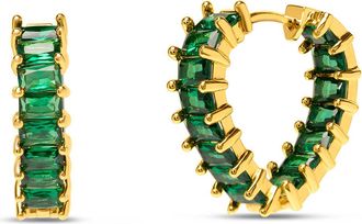 Bruno Magli Rosa Gold Earrings, Smeraldo