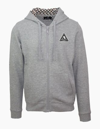 Aquascutum Mens Zp + Hoody S - Grey - Size: 2X large