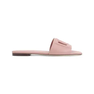 Dolce & Gabbana Sliders, female, Pink, Size: 7 1/2 US Logo Slides