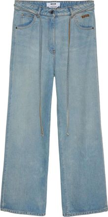 Msgm Jeans dritti in cotone - Blu