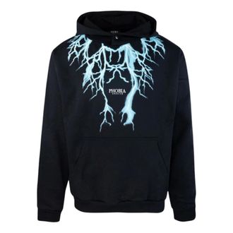 Phobia Archive Hoodies, male, Black, Size: XS Fulmine Hoodie