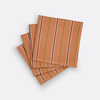 La Redoute Interieurs Set van 4 gestreepte servetten in katoen, Hortense
