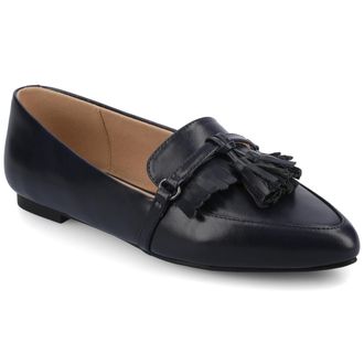 Journee Collection Womens Jannah Medium and Wide Width Tassel Loafer Flats