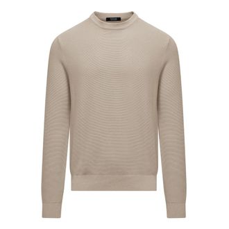 Bomboogie Su&eacute;ter de cuello redondo de punto acanalado - Knitwear - Hombre - Beige - 2XL