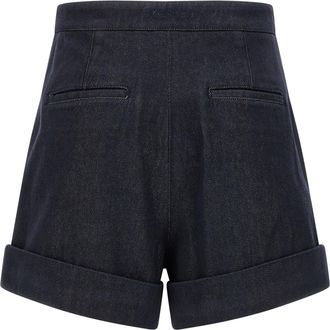 Max Mara Womens Blue Cotton Bermuda Shorts