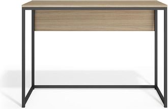 HERDASA Herdasa, Escritorio En Melamina Y Metal, Modelo London, En Color Nogal Claro