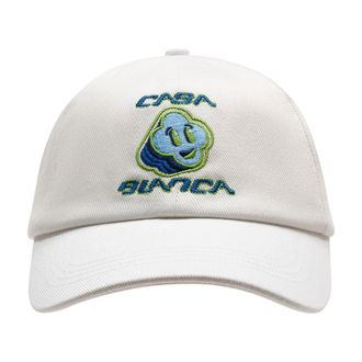 Casablanca A-SS26-HAT-002-01 Cotton Baseball Cap - White