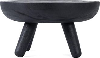 Bazar Bizar Mesa de centro de madera de suar en negro 75x75x41 cm