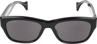 Gucci Zwart Grijs Zonnebril Gg1706S Stijl - Heren - Accessoires - Zwart - Maat: 55 MM