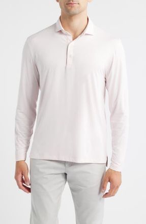 Johnnie-O Swing Long Sleeve Performance Polo in Lollipop at Nordstrom, Size Xx-Large
