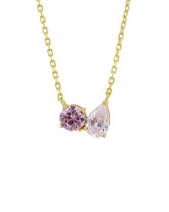 Savvy Cie Jewels Silver Cz Station Necklace