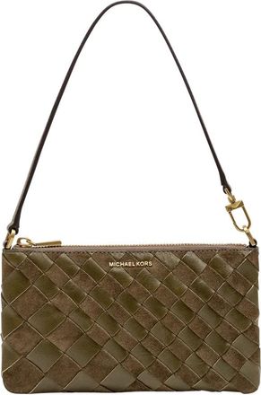 Michael Kors Jet Set MD TZ Wristlet - Dames - Clutches - Groen - ONE Size - Leer - Tassen