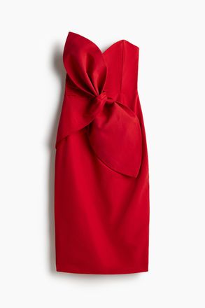 H&M Bleistiftkleid mit Schleife - Rot