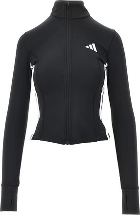 adidas zip-up jacket - women - Recycled Polyester/Spandex/Elastane - L - Black