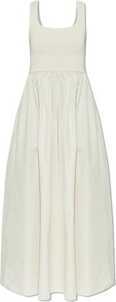 Matteau Gebreide en Katoenen Jurk - Dames - Maxi kleedjes - Beige - M - Katoen - Kleedjes