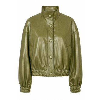 Rue de Femme RUE de Femme - Emmalynn Vegan Jacket - Dames - Jassen - Groen - Maat: L Leer