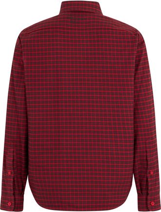 Balenciaga Womens Checked Shirt Burgundy Cotton