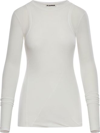 Jil Sander MULTILAYER COTTON T-SHIRT - Jil Sander - Woman