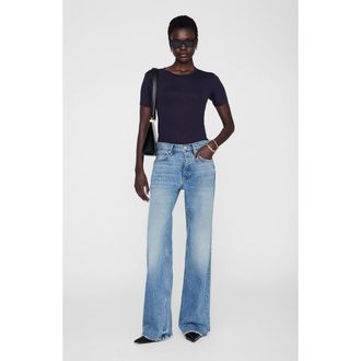 Anine Bing Sylvie Tee T-Shirt in Midnight Blue at Nordstrom, Size X-Small