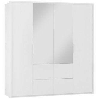 Mirjan24 Armario Honolulu 139, Blanco, 217x208x65cm, Puertas De Armario: Con Bisagras, N&uacute;mero De Estantes: 6