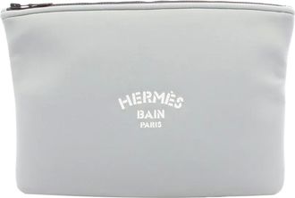 Herm&egrave;s Pouch Neobain grande in neoprene 2010-2025 - Grigio