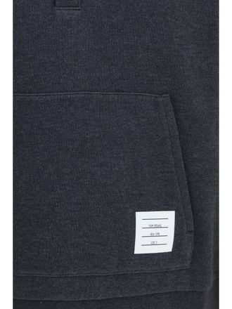 Thom Browne Loopback Cotton Piqu&eacute; Sweater - Gray
