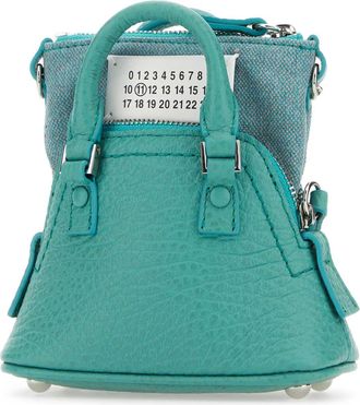 Maison Margiela Womens 5ac Classique Top Handle Bag Green Calf Fabric