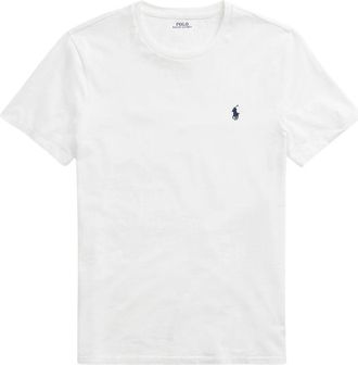 Ralph Lauren Custom Slim Fit Jersey T-Shirt - Heren - T-shirts - Wit - L - Katoen - Tops