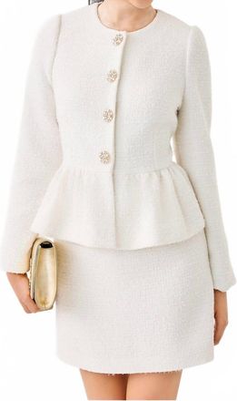 Lilly Pulitzer Araya Boucle Jacket In Coconut