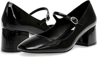 Steve Madden Womens Steve Madden Hawke Pump Black Patent Mary Jane Block Heel RHS5938