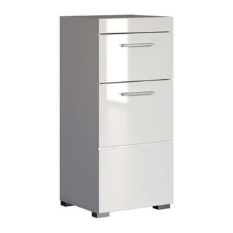 Trendteam Trendteam - Mueble Bajo Para Ba&ntilde;o Amanda - 1 Puerta + 1 Caj&oacute;n - L37 X P31 X H79 Cm - Blanco
