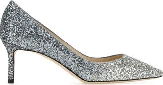 Jimmy Choo London Blue Silver Pointed Toe Pumps